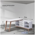 Everfurn Lunar Office Desk - 2 Boxes - Image 2