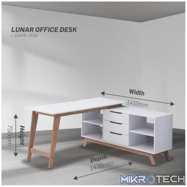 Everfurn Lunar Office Desk - 2 Boxes - Image 2