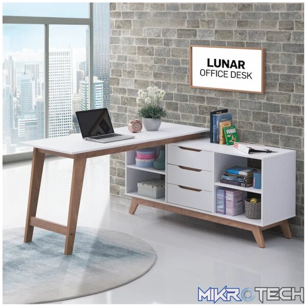 Everfurn Lunar Office Desk - 2 Boxes - Image 4
