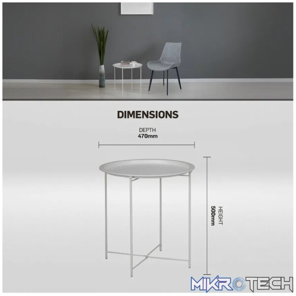 Everfurn Nala Side Table - White - Image 3