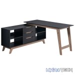Everfurn Premium Lunar Office Desk - Black