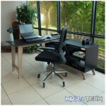 Everfurn Premium Lunar Office Desk - Black, L-Shaped, with Storage (Box 2 of 2) - Image 4