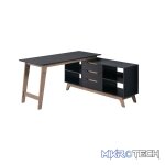 Everfurn Premium Lunar Office Desk - Black, L-Shaped, with Storage (Box 2 of 2) - Image 6