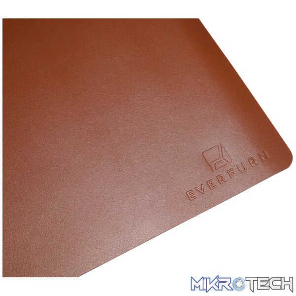 Everfurn Prime Faux Leather Desk Mat - Brown - Image 3