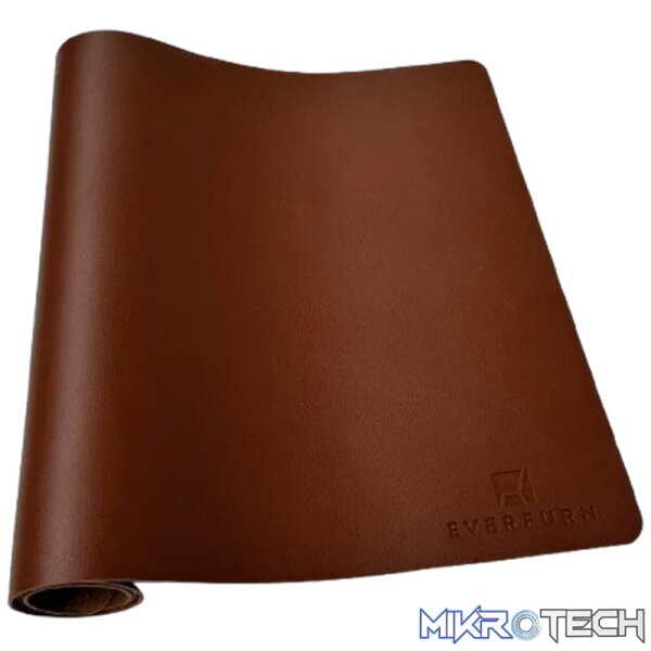 Everfurn Prime Faux Leather Desk Mat - Brown - Image 4