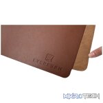 Everfurn Prime Faux Leather Desk Mat - Brown - Image 5