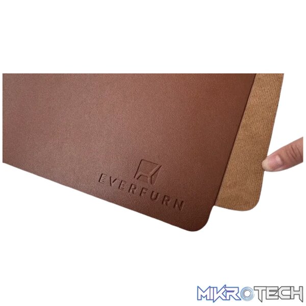 Everfurn Prime Faux Leather Desk Mat - Brown - Image 5