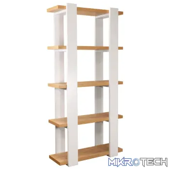 Everfurn Sidra Bookshelf - Ivory Oak