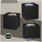 Everfurn Storeman Black, Collapsible Fabric Organiser Storage Basket - Single - Image 5