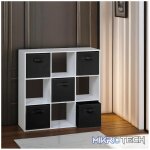 Everfurn Storeman Black, Collapsible Fabric Organiser Storage Basket - Single - Image 6