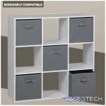 Everfurn Storeman Grey, Collapsible Fabric Organiser Storage Basket - Single - Image 3