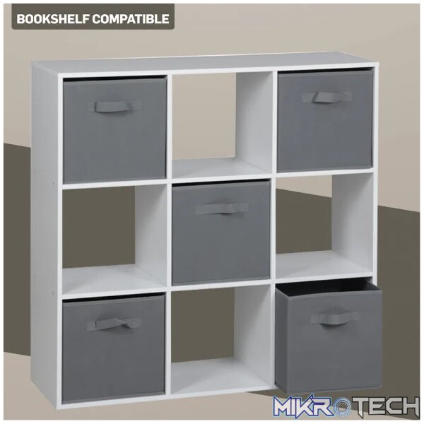 Everfurn Storeman Grey, Collapsible Fabric Organiser Storage Basket - Single - Image 3