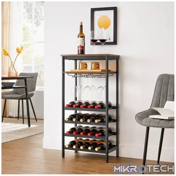 Everfurn Symphony Wine Rack - Steel Frame - Adjustable Feet - Image 2