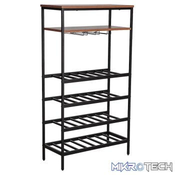 Everfurn Symphony Wine Rack - Steel Frame - Adjustable Feet