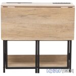 Everfurn Viron Folding Desk with 2-Prong Plugs and USB - Image 3