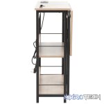 Everfurn Viron Folding Desk with 2-Prong Plugs and USB - Image 4