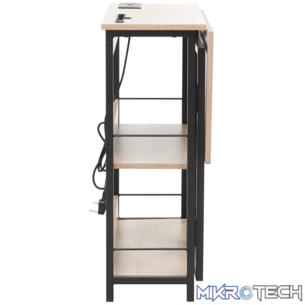 Everfurn Viron Folding Desk with 2-Prong Plugs and USB - Image 4