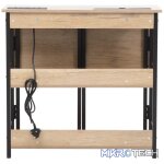 Everfurn Viron Folding Desk with 2-Prong Plugs and USB - Image 5