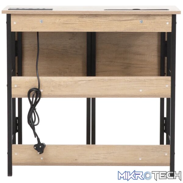 Everfurn Viron Folding Desk with 2-Prong Plugs and USB - Image 5