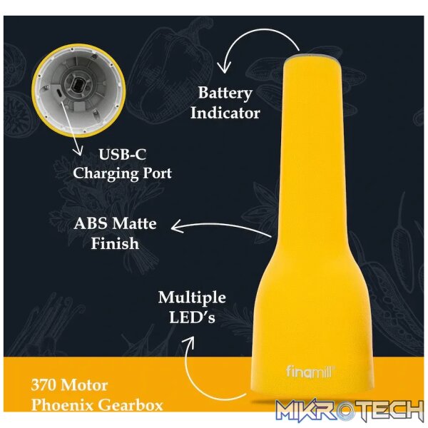 FINAMILL RECHARGEABLE grinder - Canary - Image 7