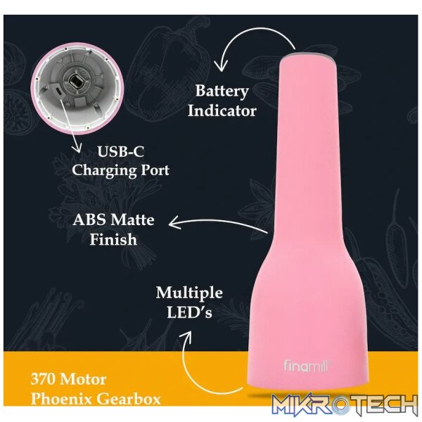 FINAMILL RECHARGEABLE grinder - Pink - Image 7