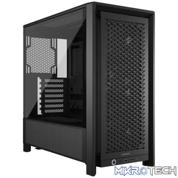 FRAME 4000D RS Black Mid-Tower PC Case; 2x 3.5'' | 2x 2.5'' Drive Bays; Up to 360mm Radiator compatible; 3x RS Fans Incl FRAME 4000D RS Black Mid-Tower PC Case; 2x 3.5'' | 2x 2.5'' Drive Bays; Up to 360mm Radiator compatible; 3x RS Fans Incl