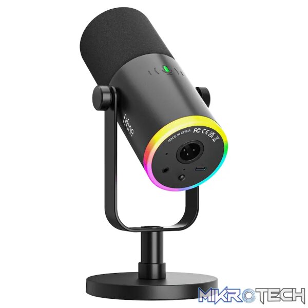 Fifine AM8 NEO RGB Dual Port Microphone with Stand - Image 4