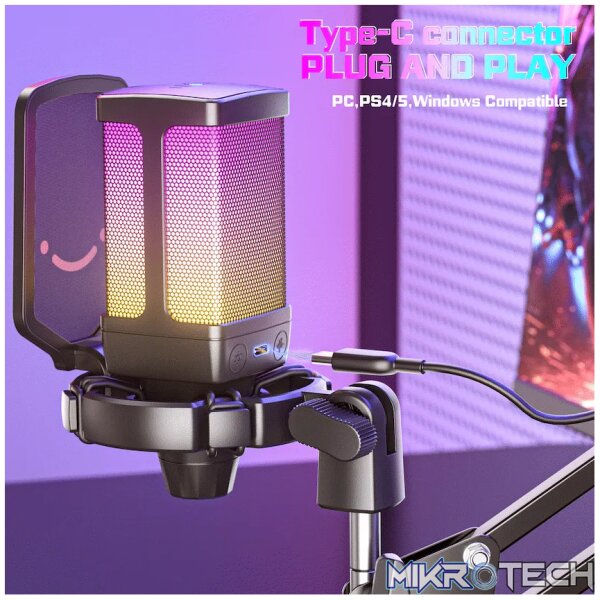 Fifine Q6T Microphone with Pop Filter and Shock Mount Kit - Image 6