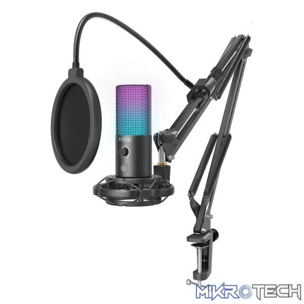 Fifine T669 Pro3 USB Microphone with Pop Filter and Boom Arm Stand - Image 5