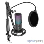 Fifine T669 Pro3 USB Microphone with Pop Filter and Boom Arm Stand - Image 6