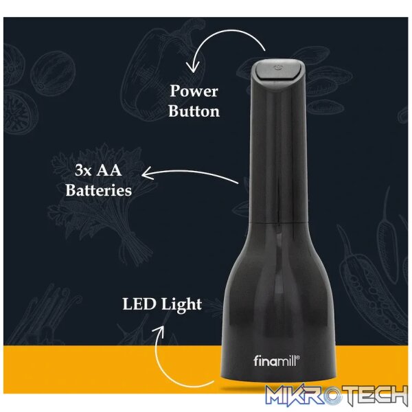 Finamill Battery-Operated Grinder - Midnight Black - Image 7