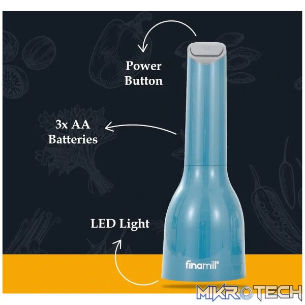Finamill Battery Operated Grinder - Ocean Blue - Image 4