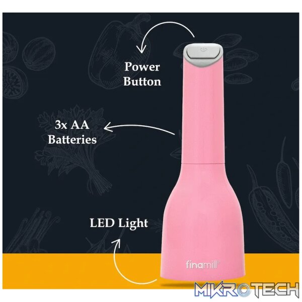 Finamill Battery-Operated Grinder - Pink - Image 7