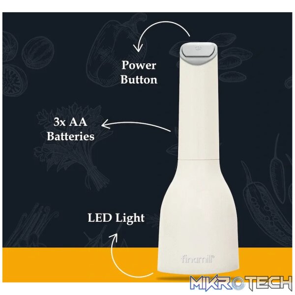 Finamill Battery-Operated Grinder - Soft Cream - Image 7