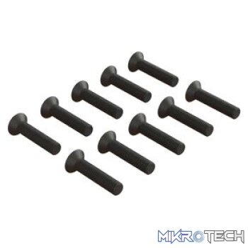 Flat Head Hex Machine Screw M3x14mm (10)