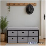 Foldable Storage Ottoman with Six Drawers - Image 9