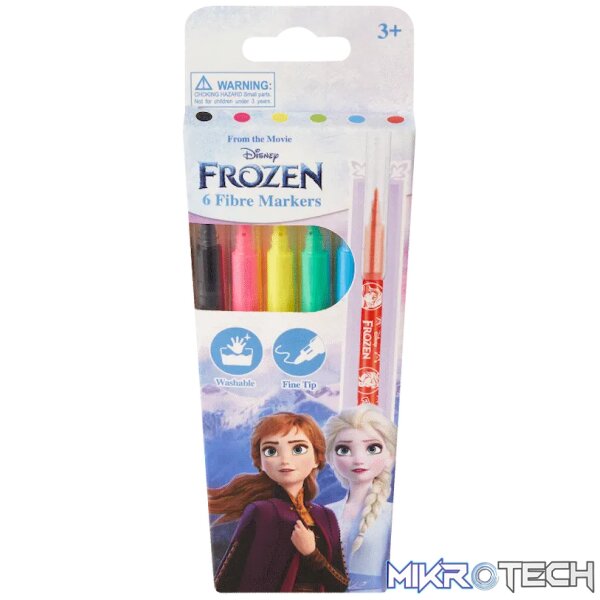 Frozen 6 Fibre Markers Multi - Image 4