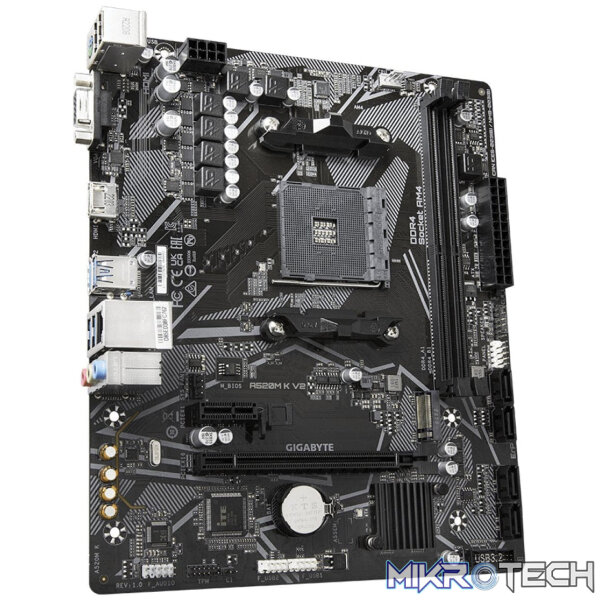 Gigabyte A520M K V2 AMD A520 Socket AM4 Micro-ATX Motherboard - Image 4