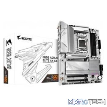 Gigabyte B650 AORUS ELITE AX ICE WiFi AMD B650 Ryzen Socket AM5 ATX Desktop Motherboard