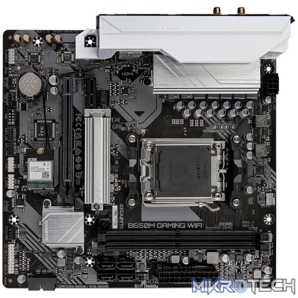 Gigabyte B650M GAMING WIFI AMD B650 Ryzen Socket AM5 Micro-ATX Motherboard - Image 4