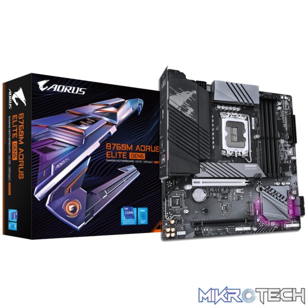 Gigabyte B760M AORUS ELITE LGA 1700 micro-ATX DDR5 Motherboard Gigabyte B760M AORUS ELITE LGA 1700 micro-ATX DDR5 Motherboard