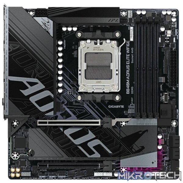 Gigabyte B840M AORUS ELITE WIFI6E AMD B840 Ryzen Socket AM5 Micro-ATX Motherboard - Image 2