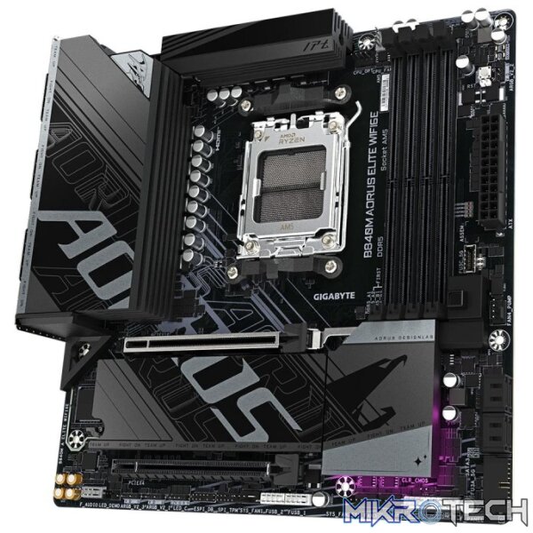 Gigabyte B840M AORUS ELITE WIFI6E AMD B840 Ryzen Socket AM5 Micro-ATX Motherboard - Image 3