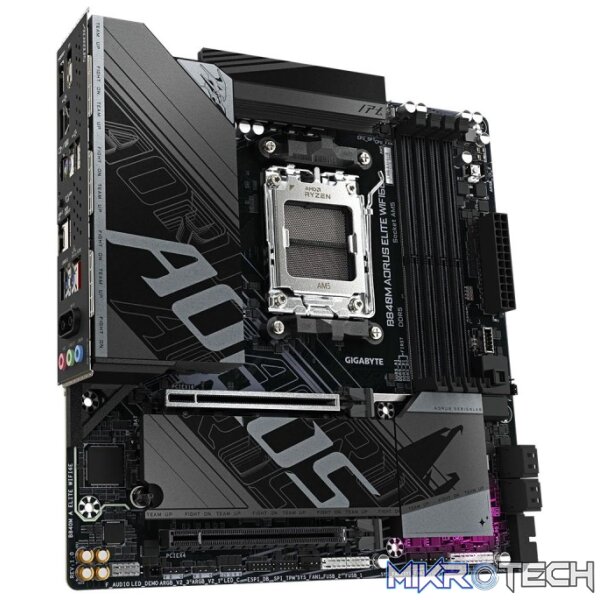 Gigabyte B840M AORUS ELITE WIFI6E AMD B840 Ryzen Socket AM5 Micro-ATX Motherboard - Image 4