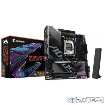 Gigabyte B840M AORUS ELITE WIFI6E AMD B840 Ryzen Socket AM5 Micro-ATX Motherboard