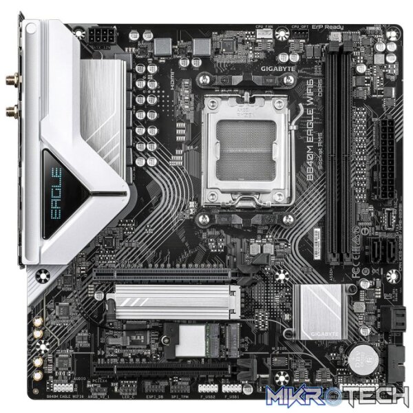 Gigabyte B840M EAGLE WIFI6 AMD B840 Ryzen Socket AM5 Micro-ATX Motherboard - Image 2