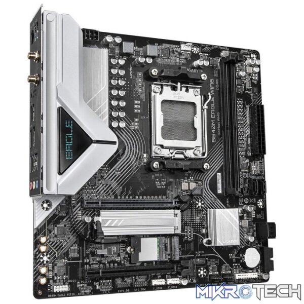 Gigabyte B840M EAGLE WIFI6 AMD B840 Ryzen Socket AM5 Micro-ATX Motherboard - Image 3