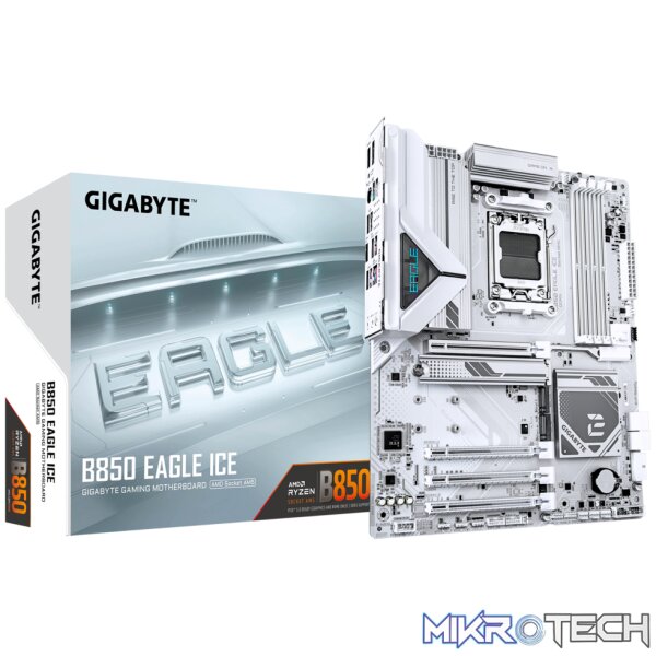 Gigabyte B850 EAGLE ICE AM5 ATX DDR5 Motherboard Gigabyte B850 EAGLE ICE AM5 ATX DDR5 Motherboard