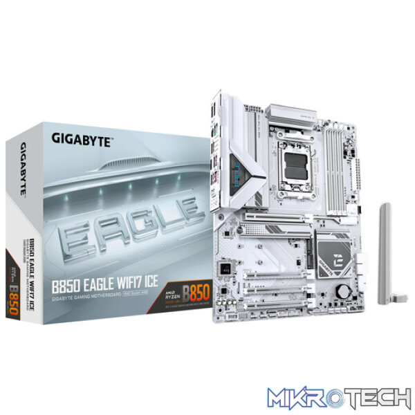 Gigabyte B850 EAGLE WIFI7 ICE AMD AM5 ATX Motherboard Gigabyte B850 EAGLE WIFI7 ICE AMD AM5 ATX Motherboard