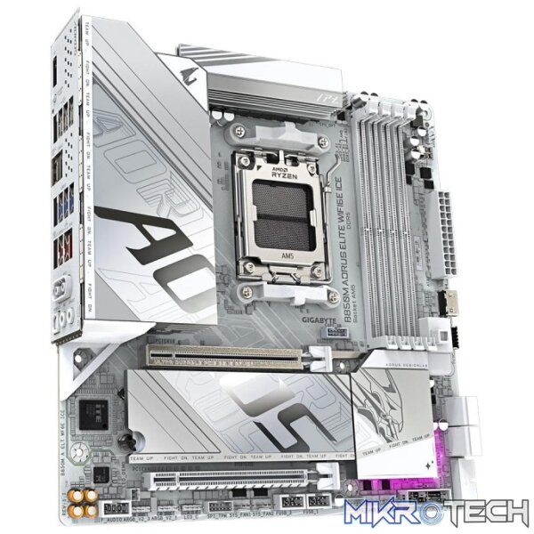 Gigabyte B850M AORUS ELITE WIFI6E ICE AMD B850 Ryzen AM5 Micro-ATX Motherboard - Image 4